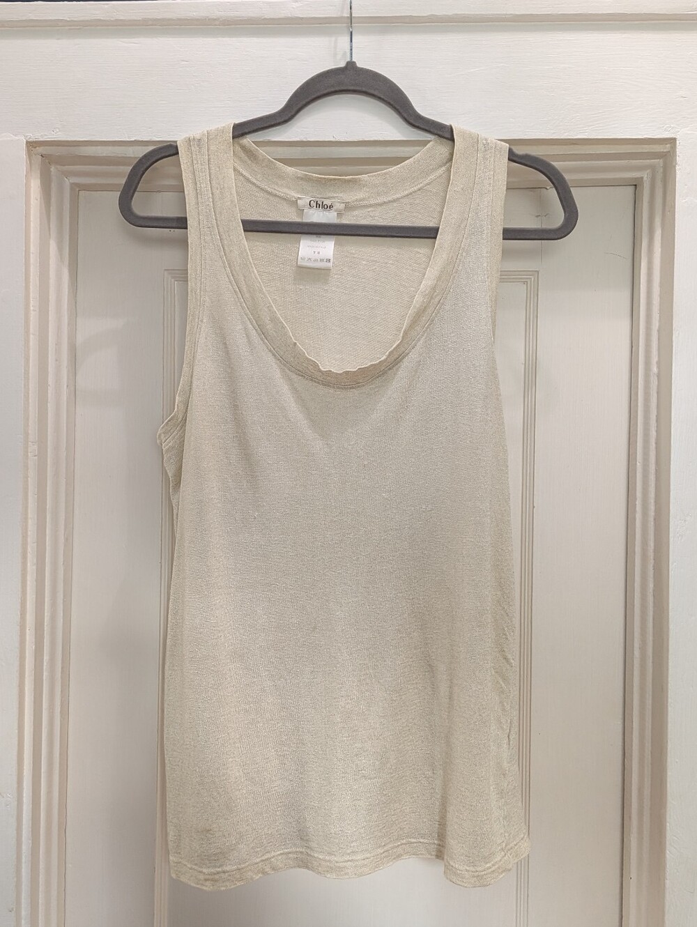 Chloe Sable Cream LinenTank Top